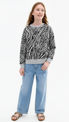 MNG Girls Zebra Print Sweat Shirt
