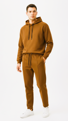 پی بی مینز پائپڈ پنٹک زنگ براؤن پتلون