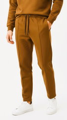 پی بی مینز پائپڈ پنٹک زنگ براؤن پتلون