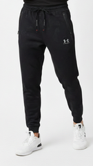 UA Mens Black Performance Breathable Athletic Jogger Trouser