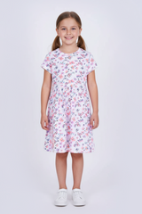 GIRLS BUTTERFLIES PRINTED DRESS