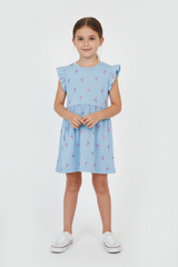 GIRLS FLAMINGO PRINTED DRESS