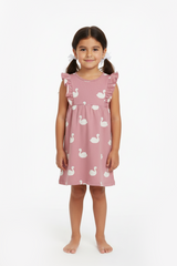 Flounce Trimmed Dress