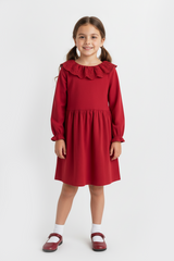 Flounce Collared Dress