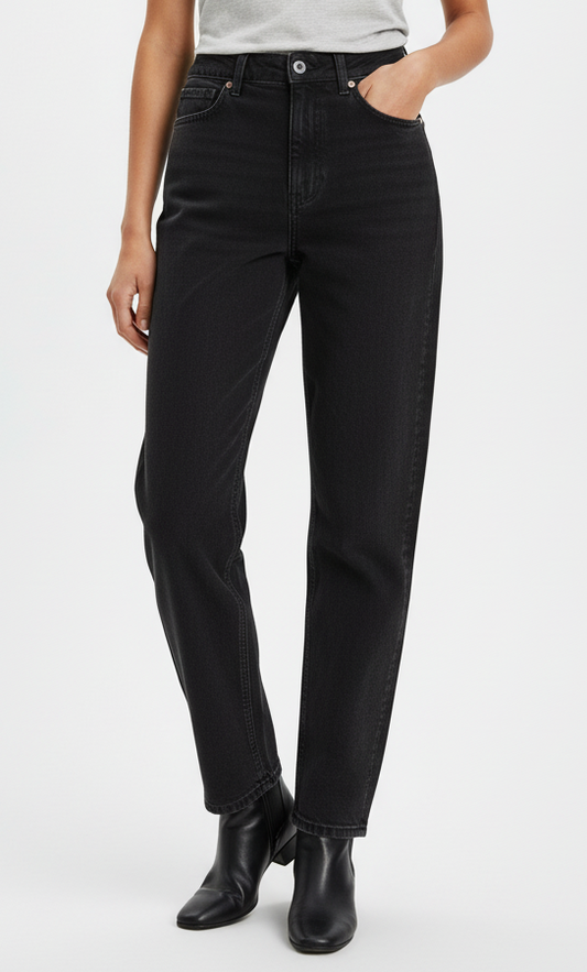 H&M WOMENS MOM FIT HIGH WAIST JEANS