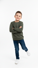 LITTLE KIDS GREEN BASIC SWEATSHIRT