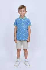 TOP TOP Boys Printed Polo T Shirt