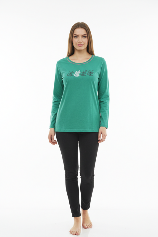 WASCHEPUR WOMENS PRINTED FULL SLEEVE T SHIRT