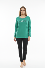 WASCHEPUR WOMENS PRINTED FULL SLEEVE T SHIRT