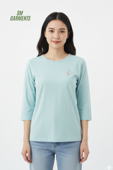 WOMENS PRINTED FULL SLEEVE T SHIRT