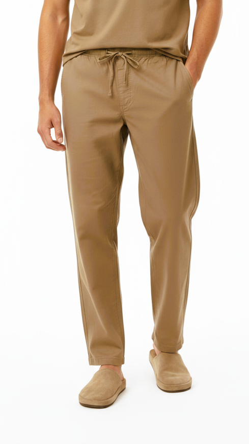 GUESS Mens Relaxed Fit Cotton Trouser