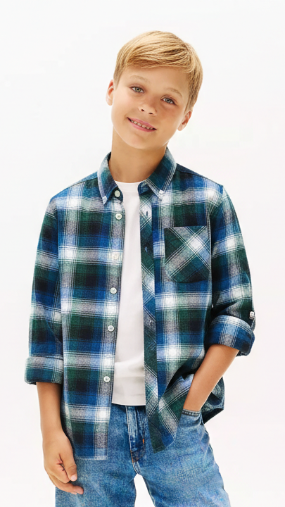 MY CHICCO KIDS CHECK SHIRT WITH POCKET