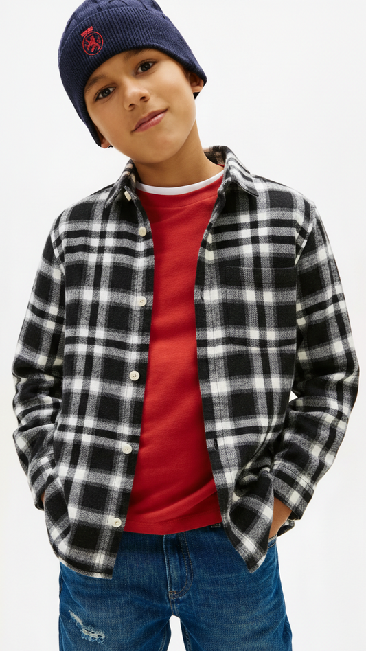 MY CHICCO KIDS CHECK SHIRT WITH POCKET