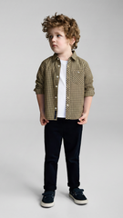 MY CHICCO KIDS MICRO CHECK SHIRT WITH POCKET