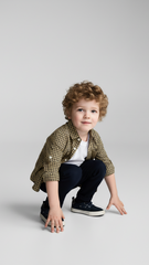 MY CHICCO KIDS MICRO CHECK SHIRT WITH POCKET