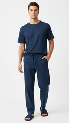 Mens Relaxed Fit Cotton Trouser