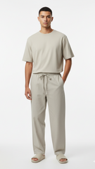 Mens Relaxed Fit Cotton Trouser