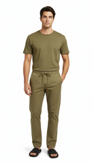 Mens Relaxed Fit Cotton Trouser