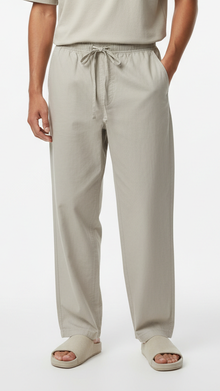 GUESS Mens Relaxed Fit Cotton Trouser
