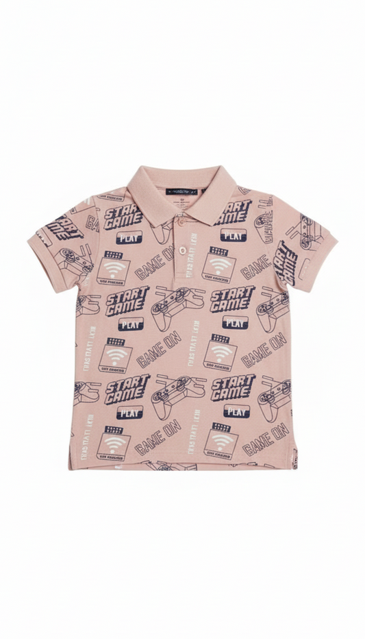 JUNIOR Boys Graphic Printed Polo Shirt