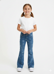 THEREABOUTS GIRLS PRINTED FLARE JEANS