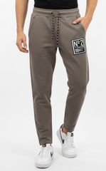 PULL&BEAR MENS PATCH PRINT TROUSER