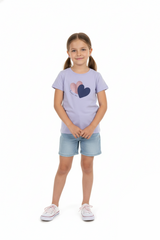 COOL CLUB GIRLS HEART PRINTED TEE