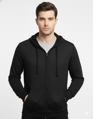 LEFTIES MENS BASIC BLACK HOODIE