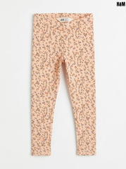 H&M Girls' Peach Ditsy Floral Print Stretch Cotton Jersey Leggings| SM GARMENTS