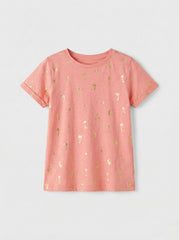 NAME IT Girls Foil Printed Tee