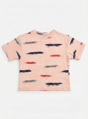 LC WAIKIKI Girls Floral Printed Baby Pink Tee