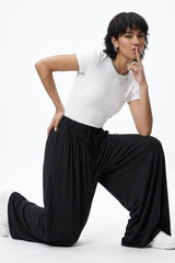 OYSHO Womens High Waist Flowy Wide Leg Trouser