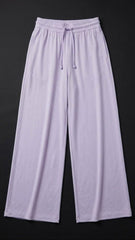 OYSHO Womens Lavender Wide Leg Trouser