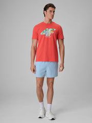 Men's Imported Quality Orange regular print T-shirt - coral