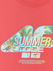 Men's Imported Quality Orange regular print T-shirt - coral