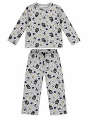 Reserved Boy Grey Space Bear Print 2-Piece T-Shirt & Trouser Set