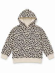 Girls Leopard Print Hoodie – Cream | SM Garments