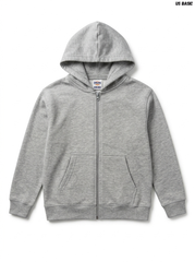 Girls Classic Grey Full-Zip Hoodie | Everyday Comfort Wear