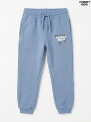 Kids' Graphic Skater Fleece Joggers - Dusty Blue