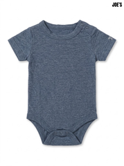 Joe's Baby Boys Heather Blue Short-Sleeve Jersey Bodysuit| SM GARMENTS
