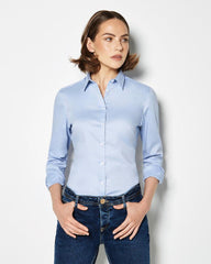 KUSTOM KIT WOMEN’S TAILORED FIT STRETCH OXFORD LONG SLEEVE SHIRT