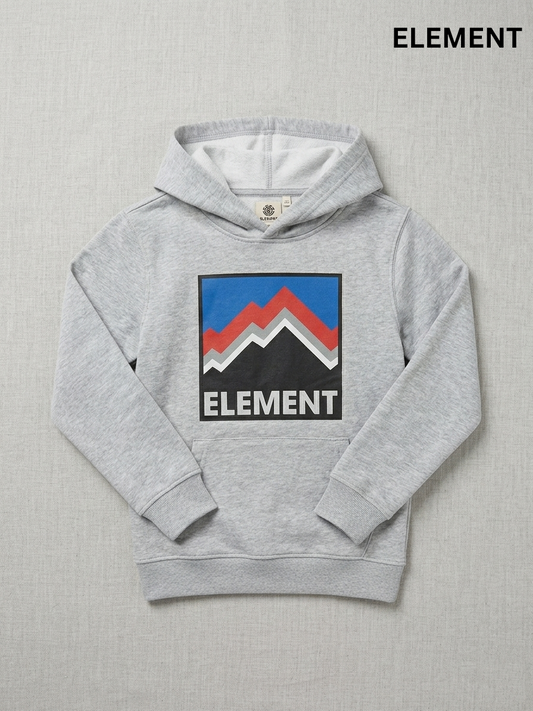 ELEMENT GIRLS GREY PRINTED PULLOVER HOODIE