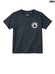 Lupilu Boys Charcoal Grey Angry Shark Summer Surfing Short-Sleeve Graphic T-Shirt| SM GARMENTS