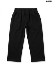 Marvel Girls Black Essential Casual Fleece Open-Hem Sweatpants | SM GARMENTS