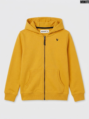 Minoti Boys Mustard Yellow Full-Zip Fleece Hoodie| SM GARMENTS