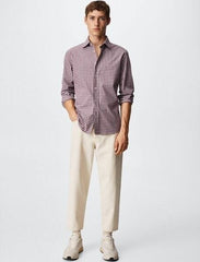 ایم این جی مینز مائیکرو چیک سلم فٹ شرٹ