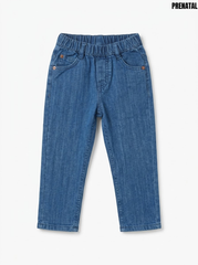Prenatal Girls Medium Blue Wash Elastic Waist Stretch Denim Jeans| SM GARMENTS