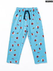 Reserved Boys Blue Superhero Action Print Casual Lounge Pants| SM GARMENTS