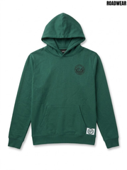 Roadwear Boys Forest Green Fleece Pullover Hoodie with Chest Emblem & Pocket Patch| SM GARMENTS