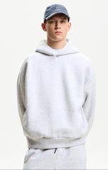 BERSHKA MENS BASIC GRAY HOODIE